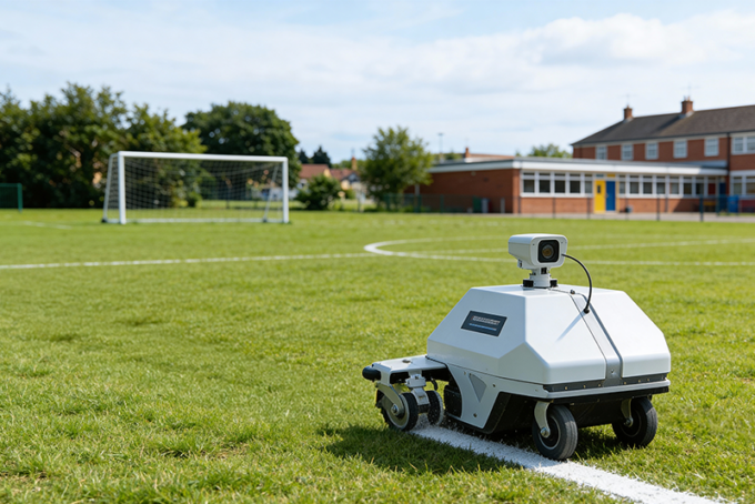 Football pitch line marking